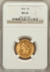 Picture of 1891 $5 Liberty Half Eagle MS64