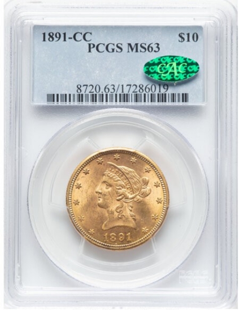 Picture of 1891CC $10 Liberty Eagle MS63