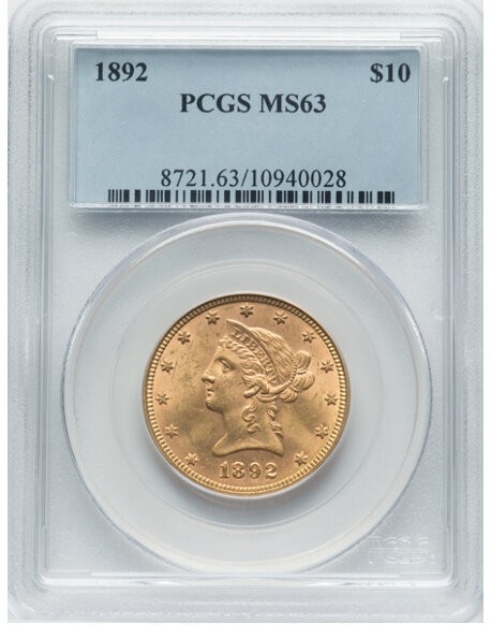 Picture of 1892 $10 Liberty Eagle MS63