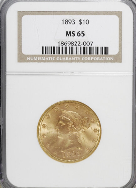 Picture of 1893 $10 Liberty Eagle MS65