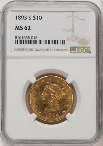 Picture of 1893S $10 Liberty Eagle MS62