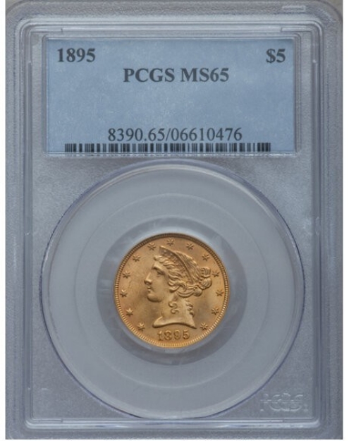 Picture of 1895 $5 Liberty Half Eagle MS65