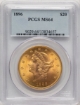 Picture of 1896 $20 Liberty Double Eagle MS64