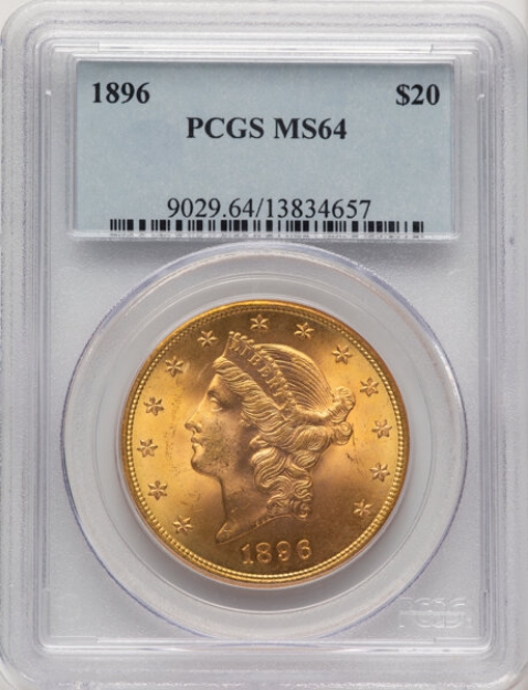 Picture of 1896 $20 Liberty Double Eagle MS64