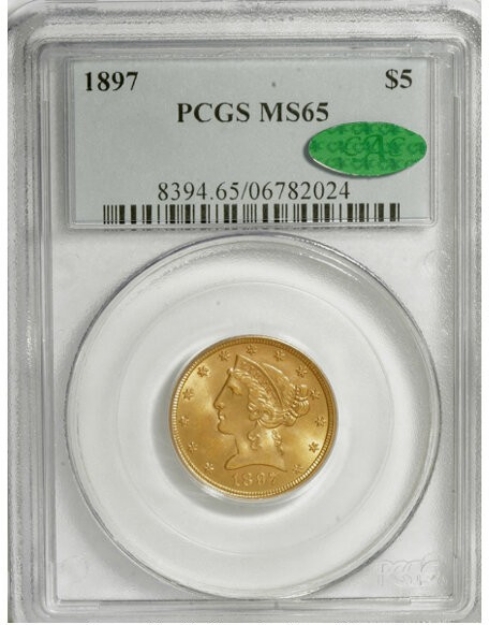 Picture of 1897 $5 Liberty Half Eagle MS65