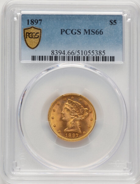 Picture of 1897 $5 Liberty Half Eagle MS66
