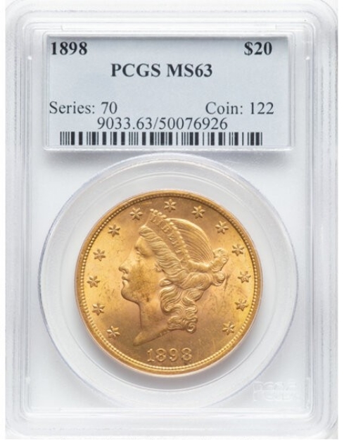 Picture of 1898 $20 Liberty Double Eagle MS63