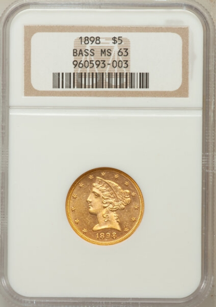Picture of 1898 $5 Liberty Half Eagle MS63