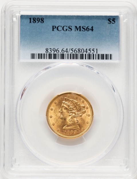 Picture of 1898 $5 Liberty Half Eagle MS64