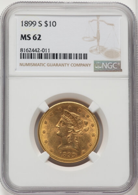 Picture of 1899S $10 Liberty Eagle MS62