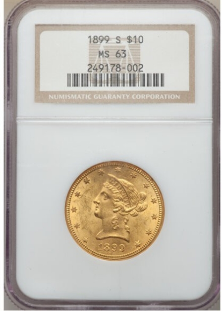 Picture of 1899S $10 Liberty Eagle MS63