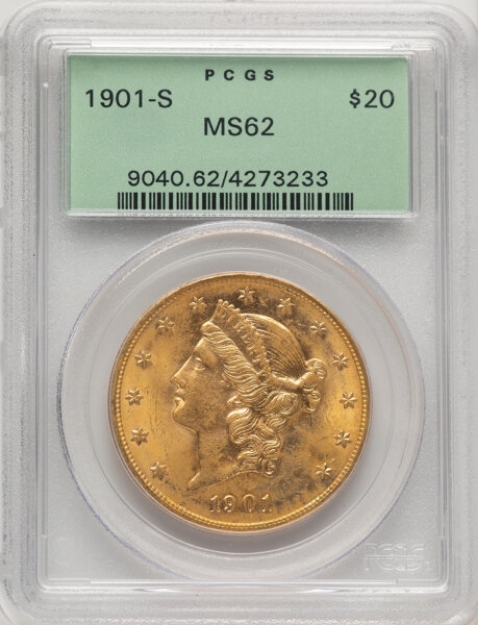 Picture of 1901S $20 Liberty Double Eagle MS62