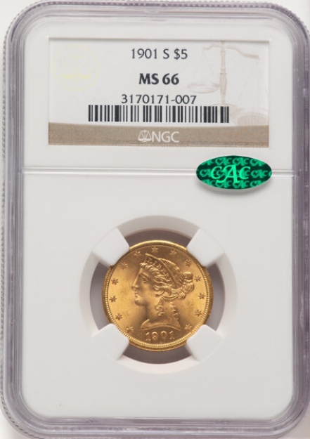 Picture of 1901S $5 Liberty Half Eagle MS66