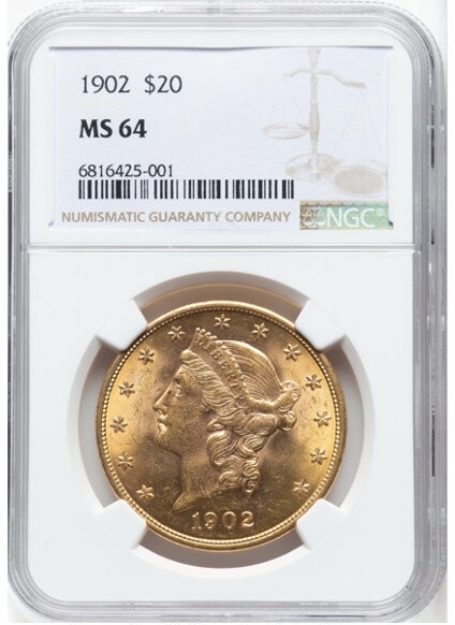 Picture of 1902 $20 Liberty Double Eagle MS64