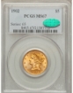 Picture of 1902 $5 Liberty Half Eagle MS67