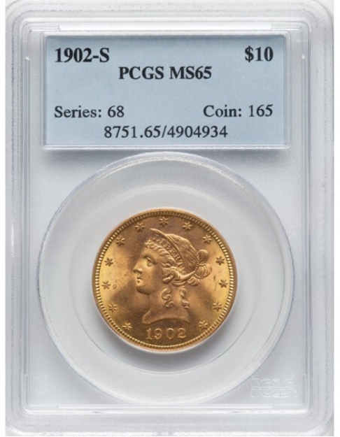 Picture of 1902S $10 Liberty Eagle MS65