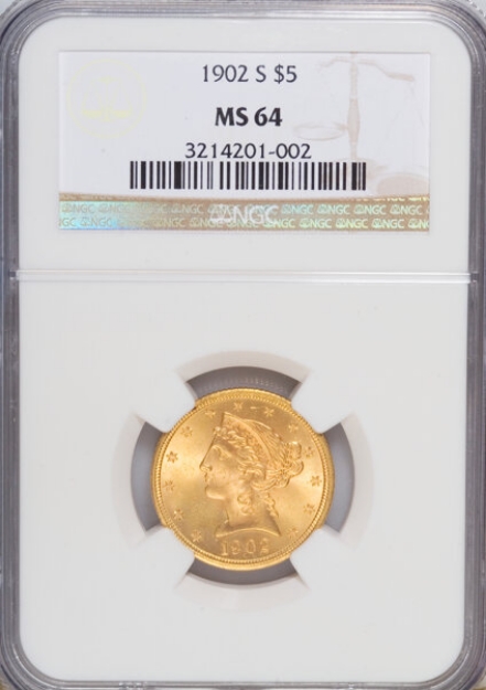 Picture of 1902S $5 Liberty Half Eagle MS64