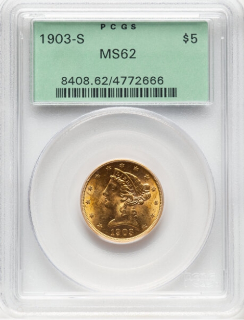 Picture of 1903S $5 Liberty Half Eagle MS62