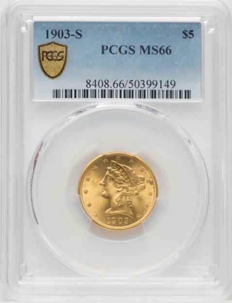 Picture of 1903S $5 Liberty Half Eagle MS66