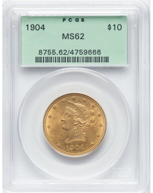 Picture of 1904 $10 Liberty Eagle MS62