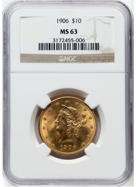 Picture of 1906 $10 Liberty Eagle MS63