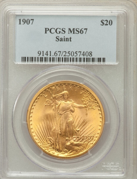 Picture of 1907NM $20 St. Gaudens Double Eagle MS67