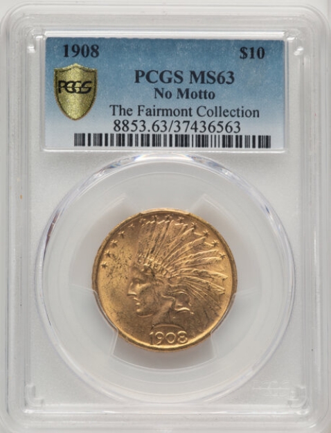 Picture of 1908NM $10 Indian Head Eagle MS63