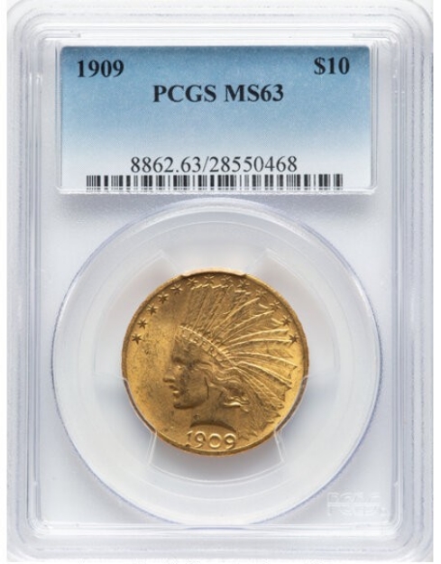 Picture of 1909 $10 Indian Head Eagle MS63
